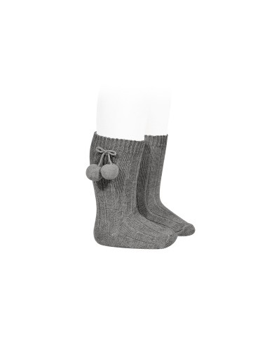 CALCETIN ALTO CANALE BOLAS CONDOR GRIS CLARO 230