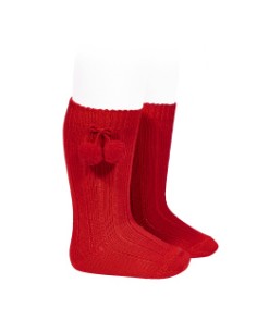 CALCETIN ALTO CANALE BOLAS CONDOR ROJO 550