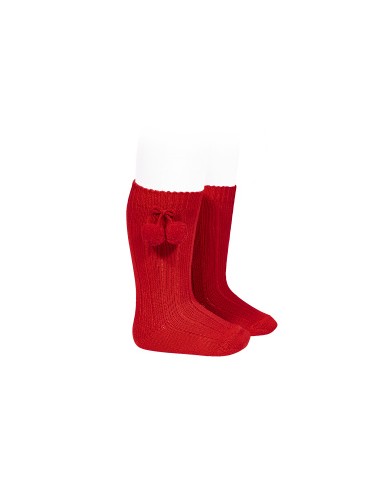 CALCETIN ALTO CANALE BOLAS CONDOR ROJO 550