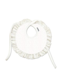 BABERO REDONDO ROSA Y PUNTILLA